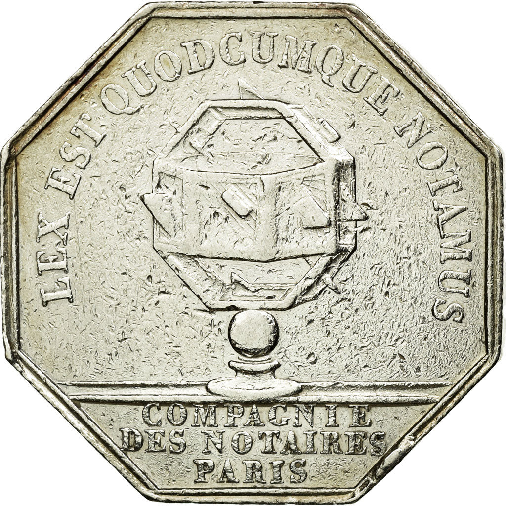 France, Token, Notary, EF(40-45), Silver, Lerouge:319
