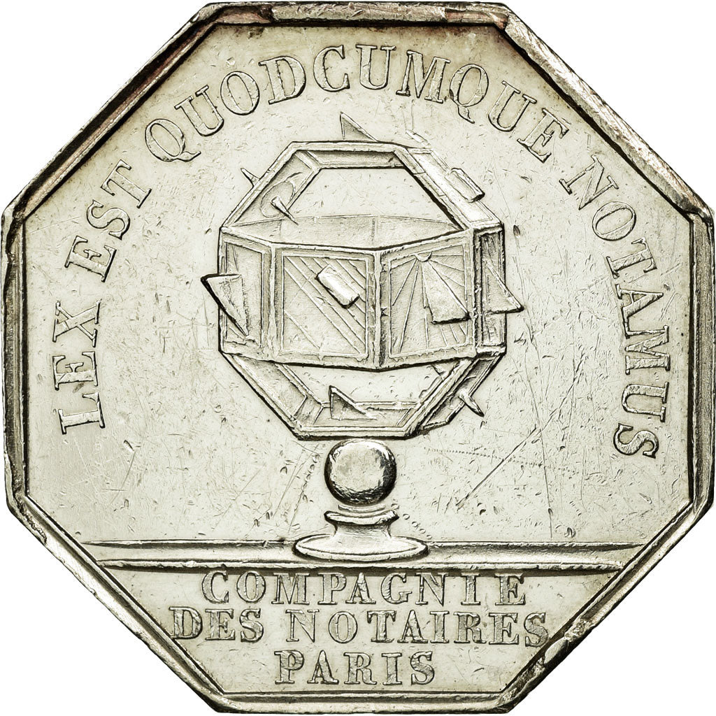 France, Token, Notary, AU(55-58), Silver, Lerouge:319
