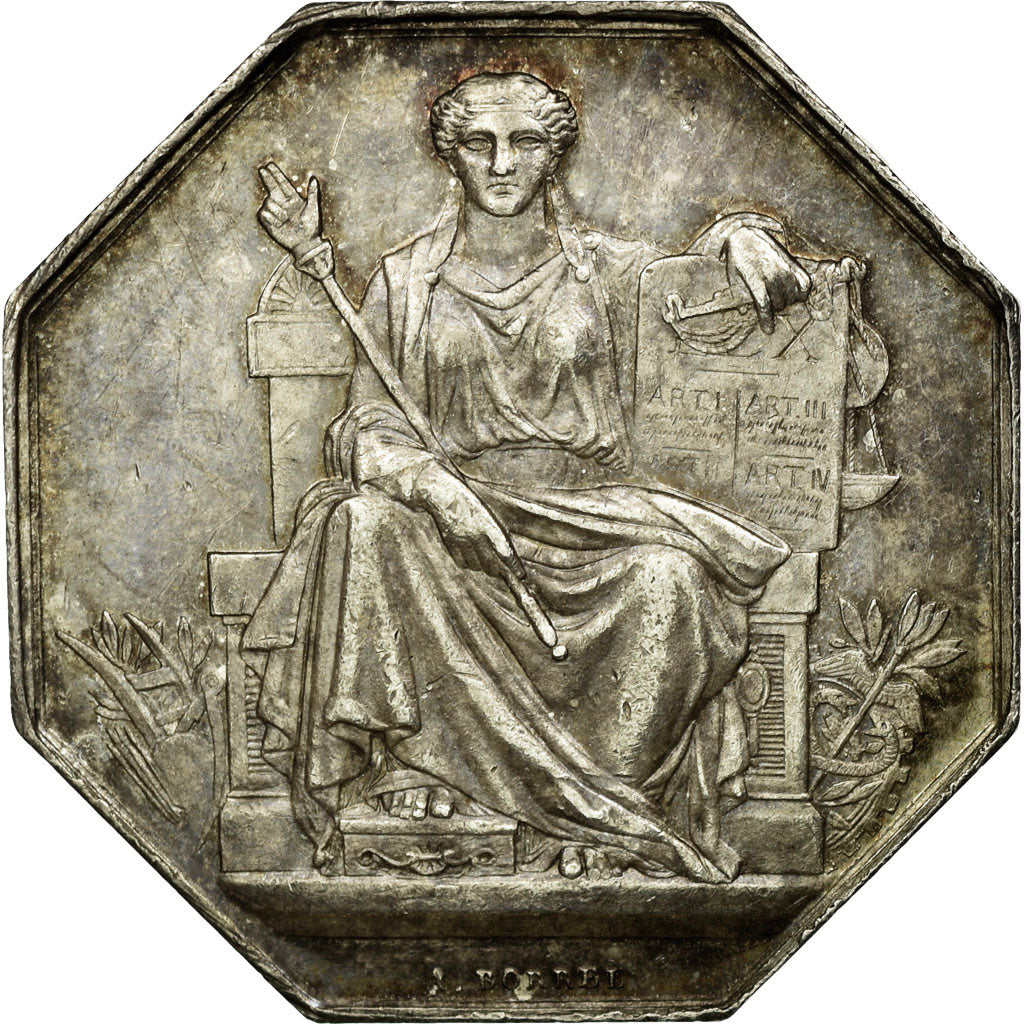 France, Token, Notary, EF(40-45), Silver, Lerouge:354