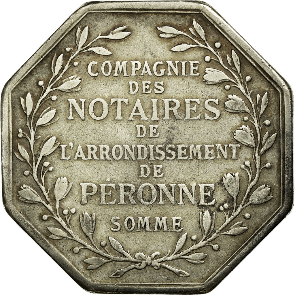 France, Token, Notary, 1858, VF(30-35), Silver, Lerouge:326