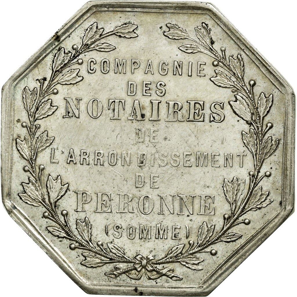 France, Jeton, Notary, 1858, TTB+, Argent, Lerouge:326