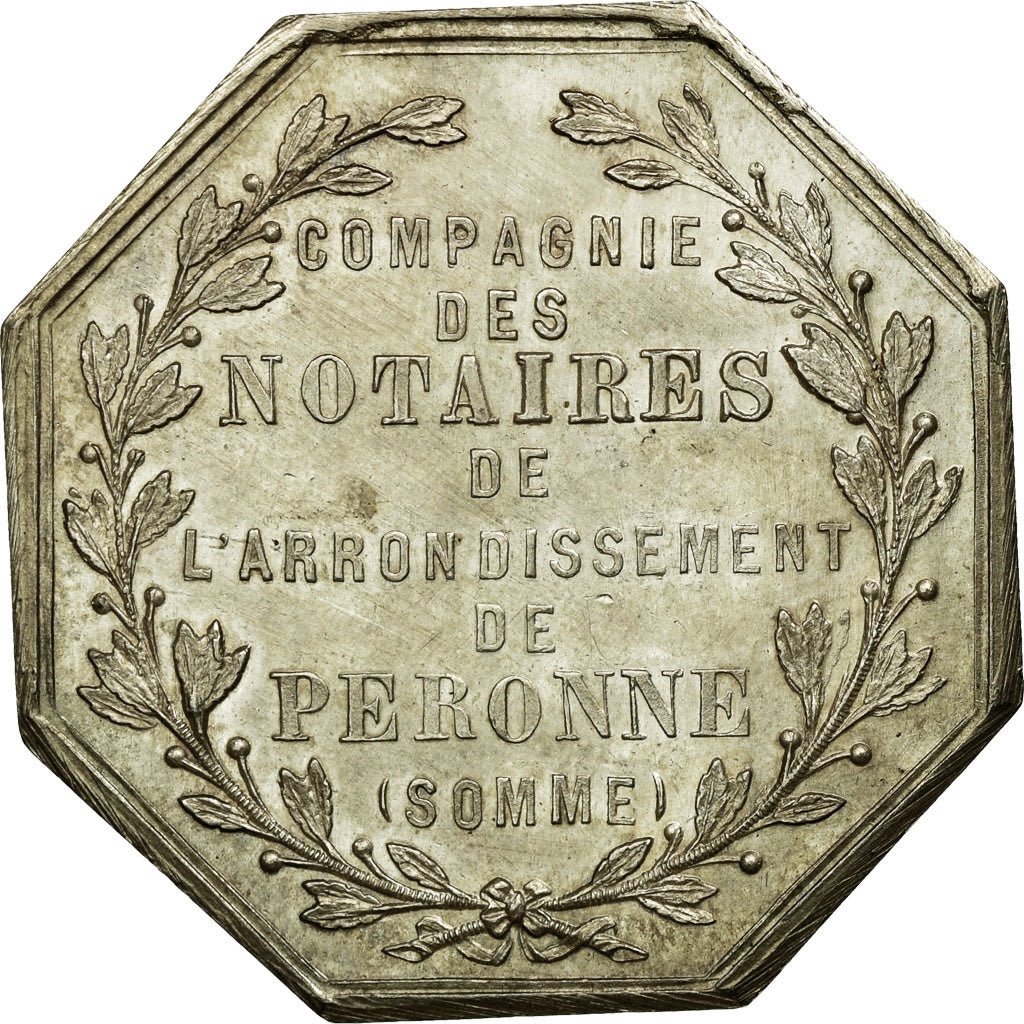 France, Jeton, Notary, 1858, TTB+, Argent, Lerouge:326