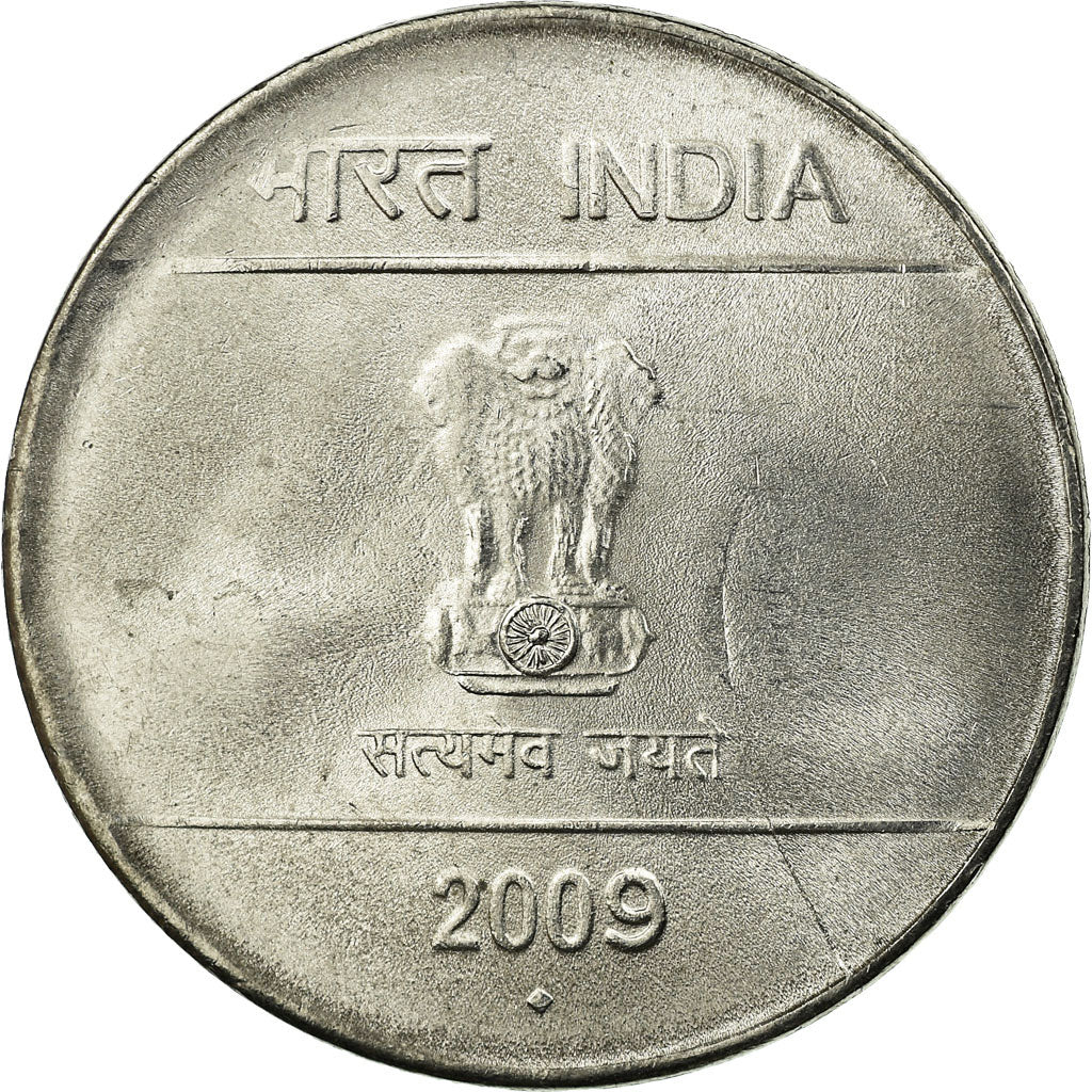 Moneta, INDIE-REPUBLIKA, 2 Rupees, 2009, AU(50-53), Stal nierdzewna, KM:327