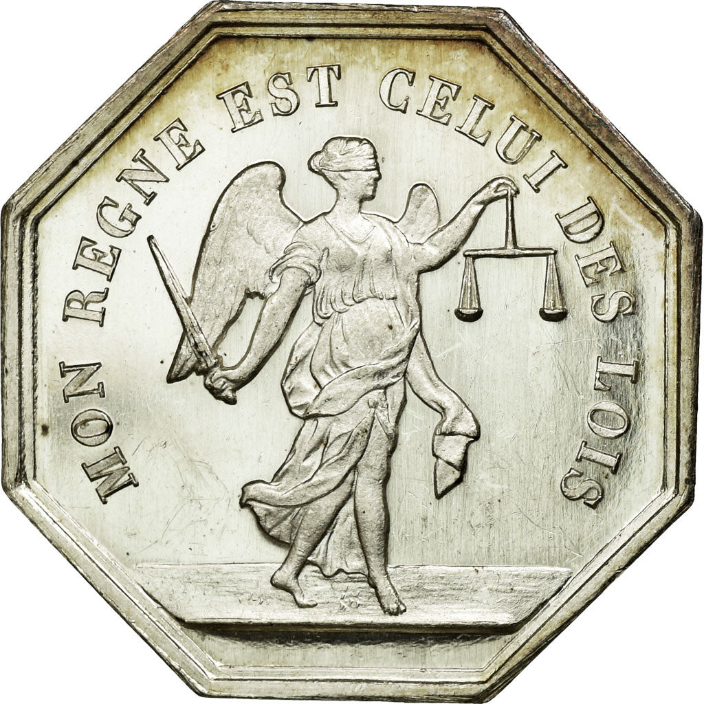 France, Token, Notary, MS(60-62), Silver, Lerouge:332