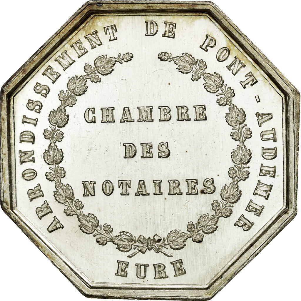 France, Token, Notary, MS(60-62), Silver, Lerouge:332