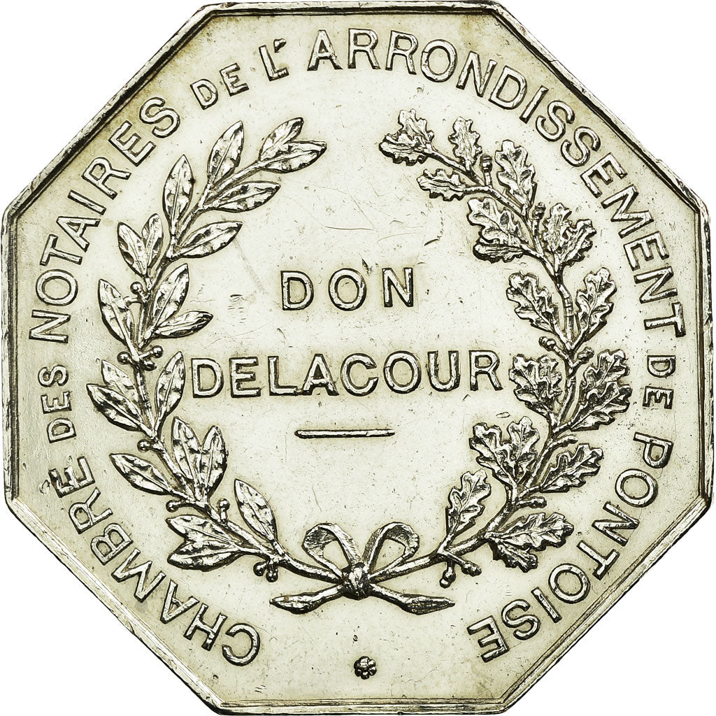 France, Token, Notary, 1877, MS(60-62), Silver, Lerouge:339
