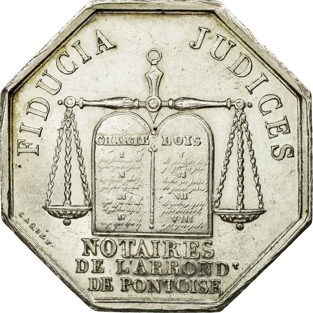 France, Token, Notary, MS(60-62), Silver, Lerouge:337