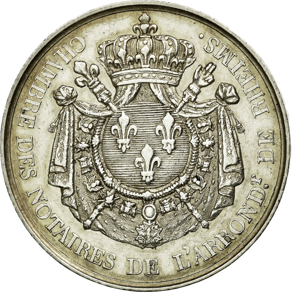 France, Token, Notary, 1824, MS(60-62), Silver, Lerouge:342