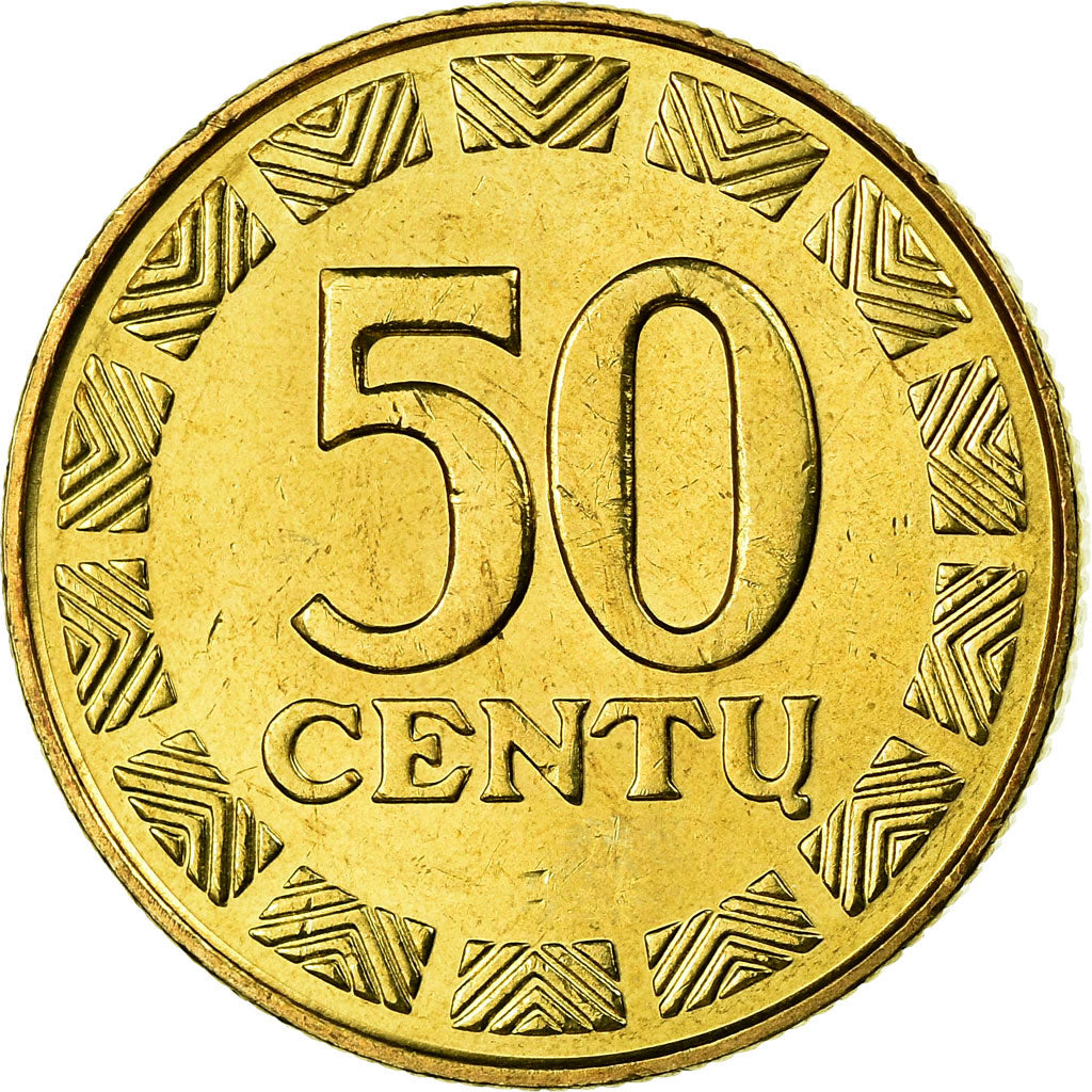 Monnaie, Lithuania, 50 Centu, 2000, SUP, Nickel-brass, KM:108
