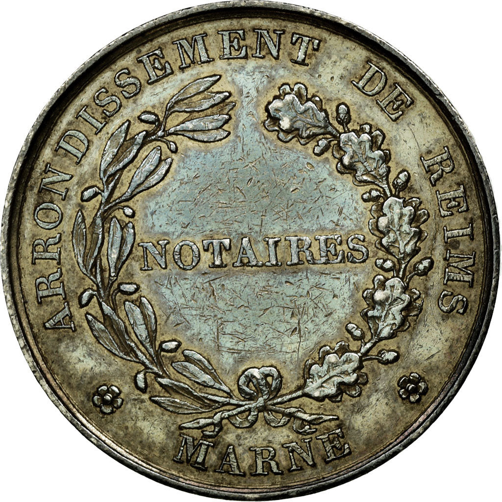 France, Token, Notary, 1824, MS(60-62), Silver, Lerouge:343