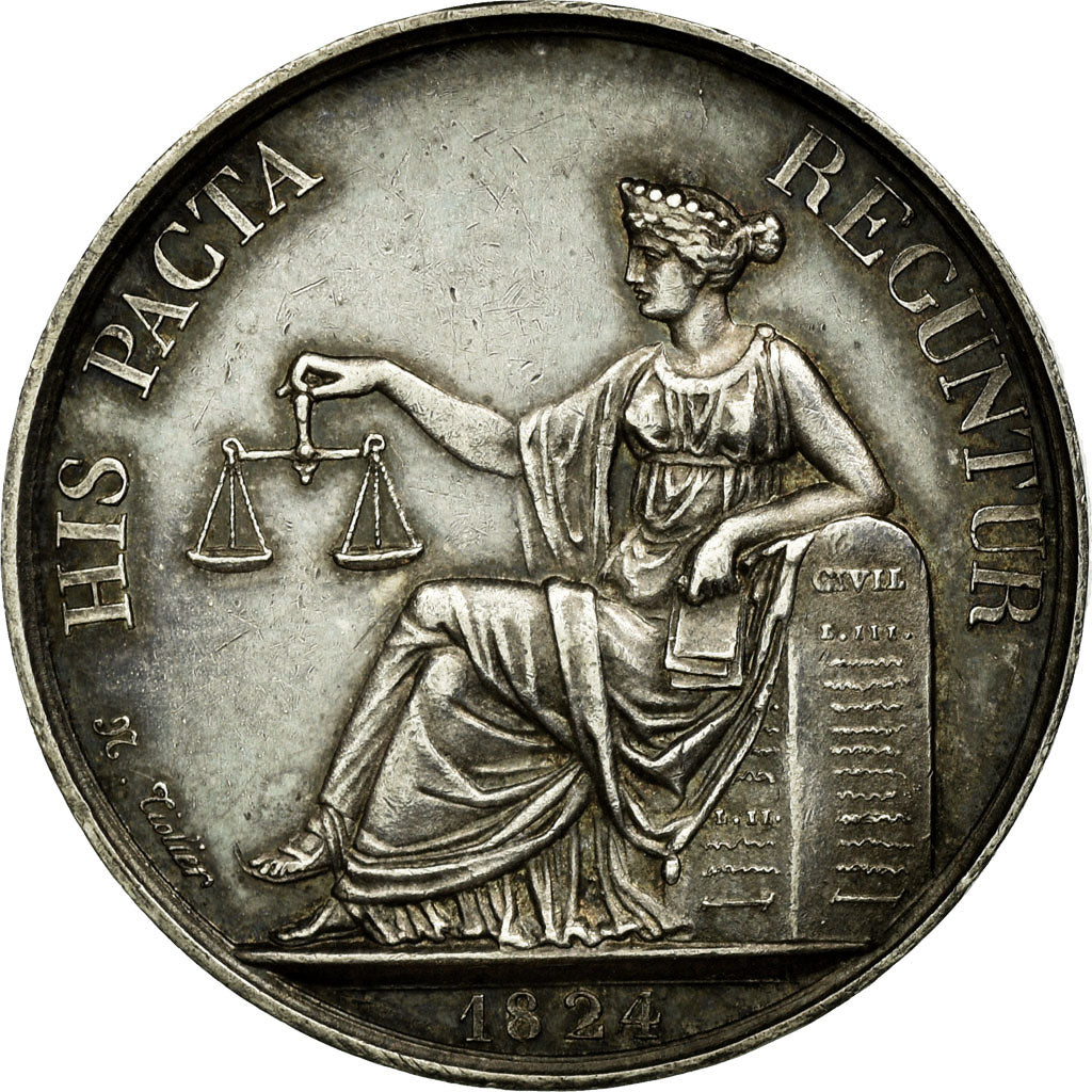 Frankreich, Token, Notary, 1824, VZ, Silber, Lerouge:343