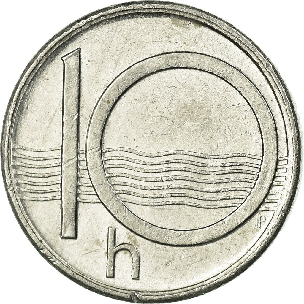 Coin, Czech Republic, 10 Haleru, 1993, EF(40-45), Aluminum, KM:6