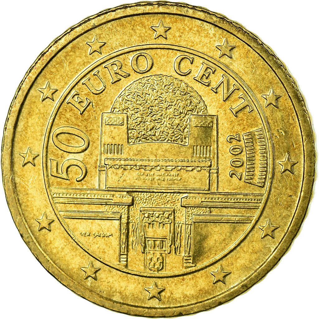 Autriche, 50 Euro Cent, 2002, TTB, Laiton, KM:3087