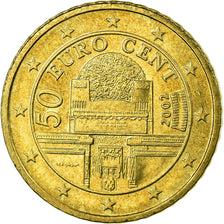 Austria, 50 Euro Cent, 2002, EF(40-45), Brass, KM:3087