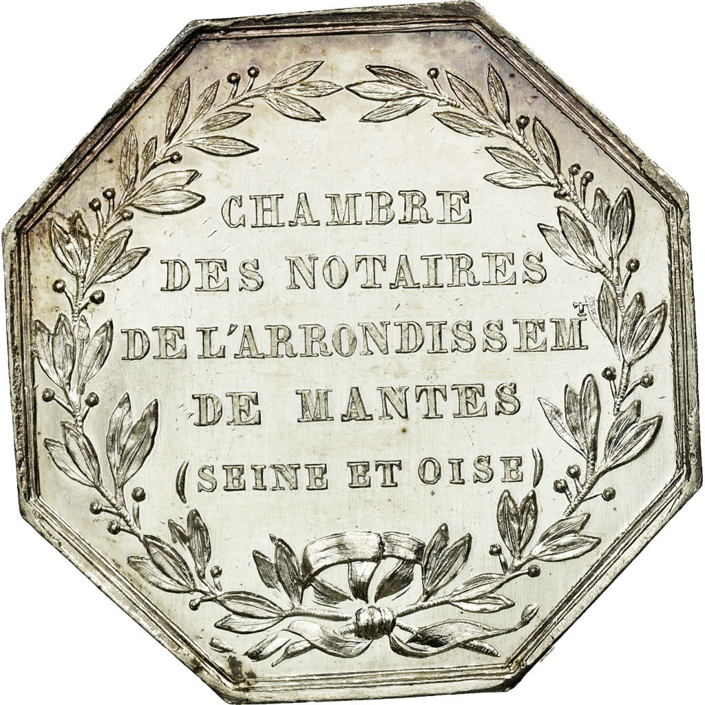 France, Token, Notary, MS(60-62), Silver, Lerouge:182