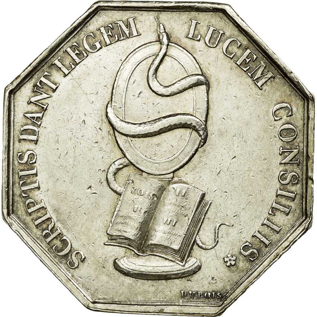 France, Token, Notary, AU(50-53), Silver, Lerouge:178