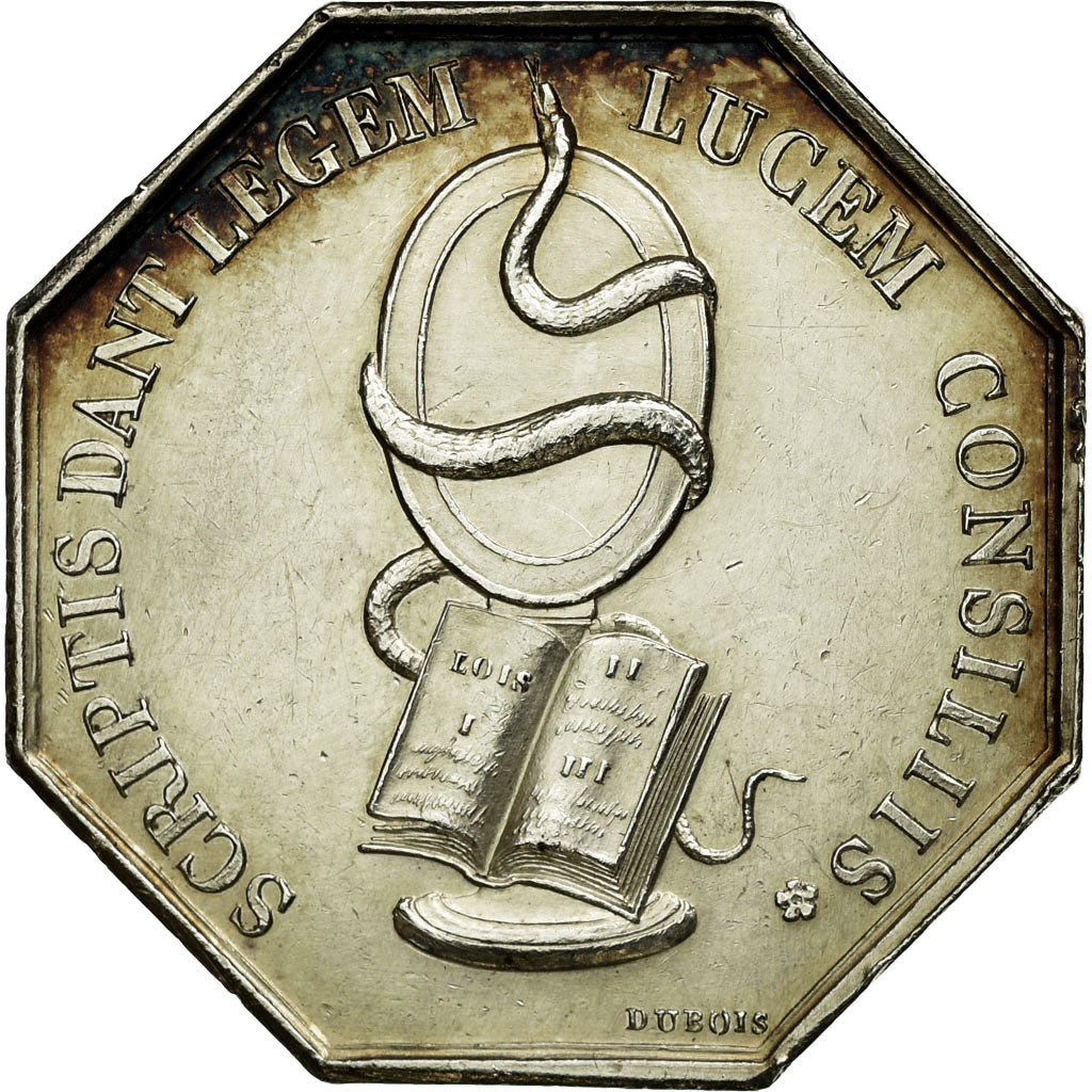 France, Token, Notary, AU(55-58), Silver, Lerouge:178