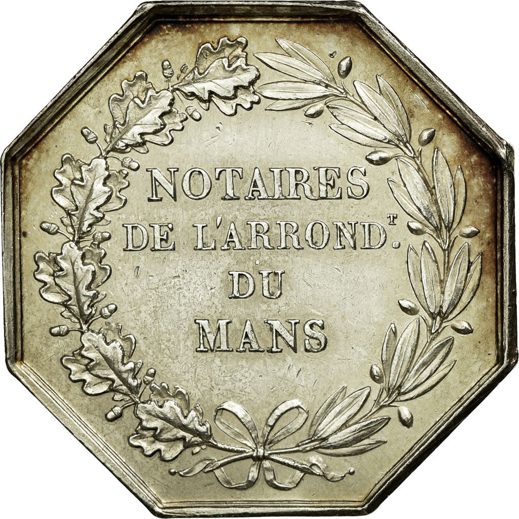 France, Token, Notary, AU(55-58), Silver, Lerouge:178