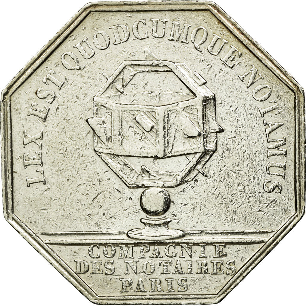 France, Token, Notary, VF(30-35), Silver, Lerouge:319