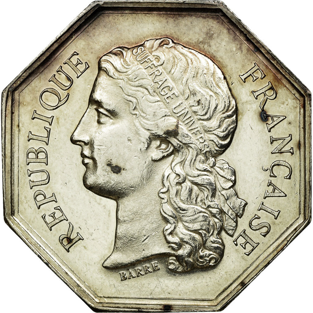 France, Token, Notary, MS(63), Silver, Lerouge:145a