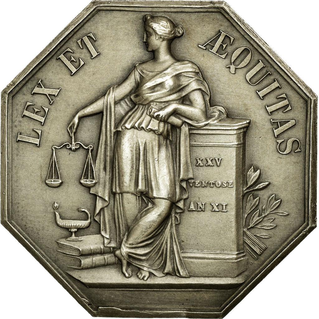 France, Token, Notary, MS(60-62), Silver, Lerouge:161