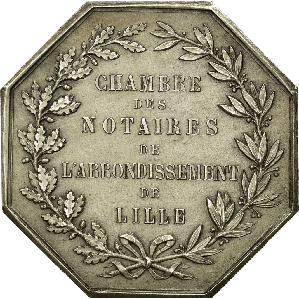 France, Token, Notary, MS(60-62), Silver, Lerouge:161