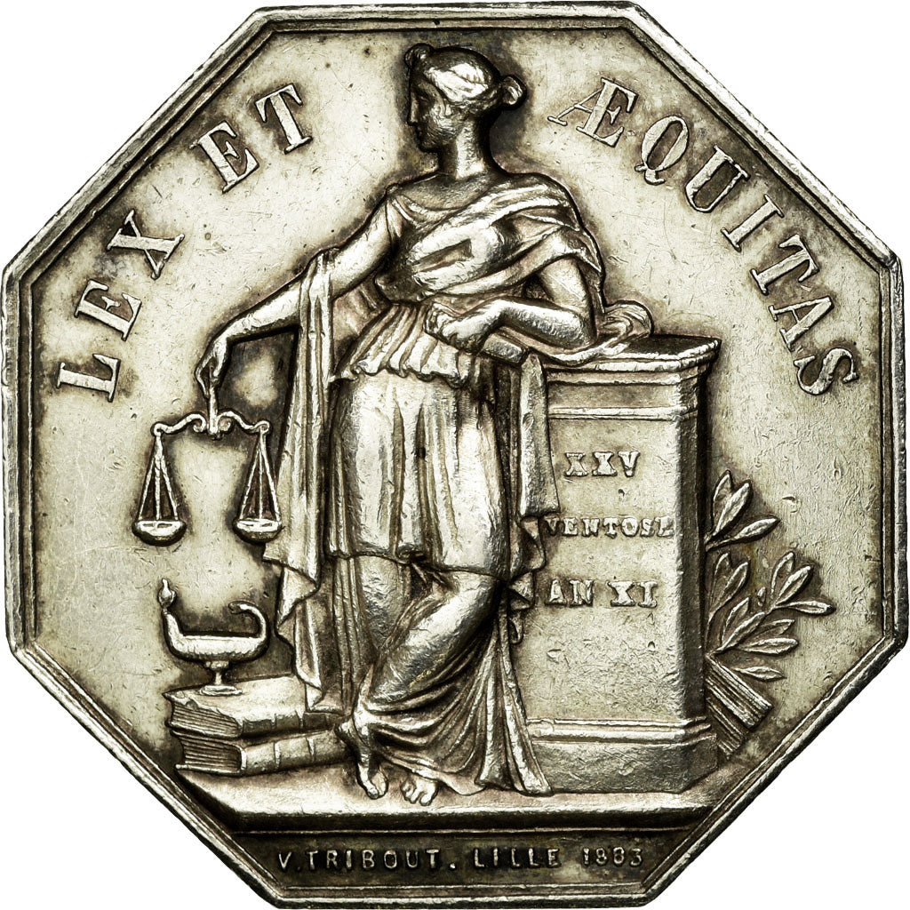 France, Token, Notary, AU(50-53), Silver, Lerouge:161d