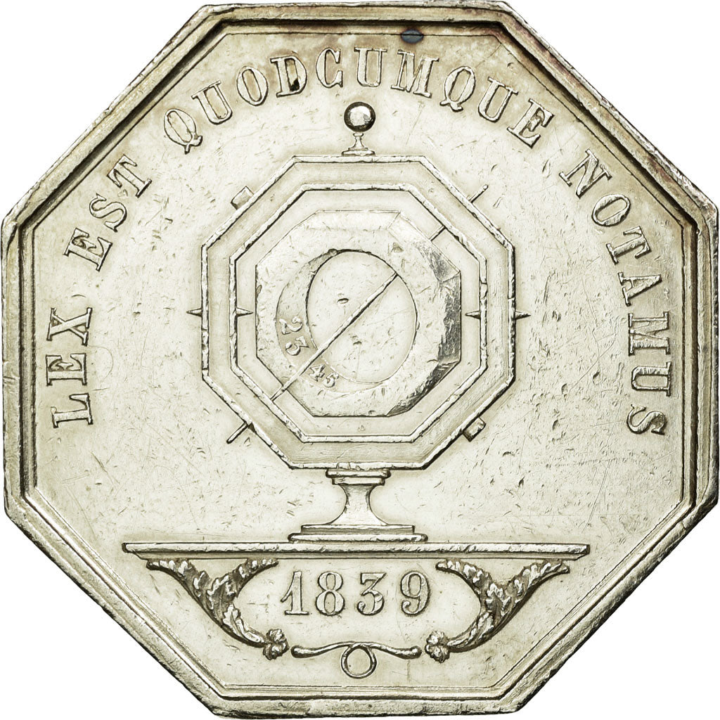 France, Token, Notary, MS(60-62), Silver, Lerouge:173