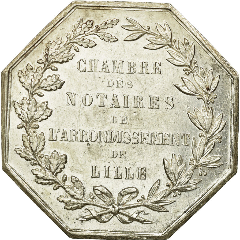 France, Token, Notary, MS(60-62), Silver, Lerouge:161e