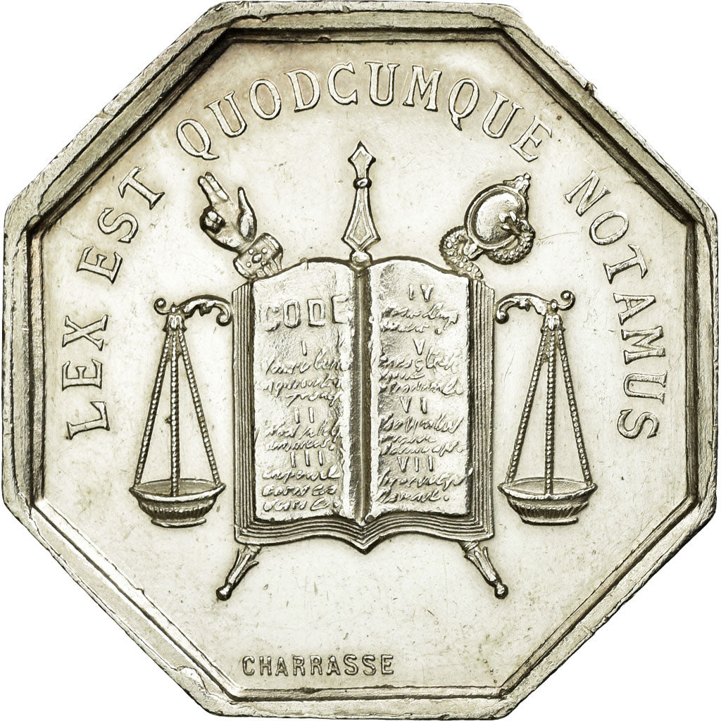 France, Token, Notary, AU(55-58), Silver, Lerouge:174