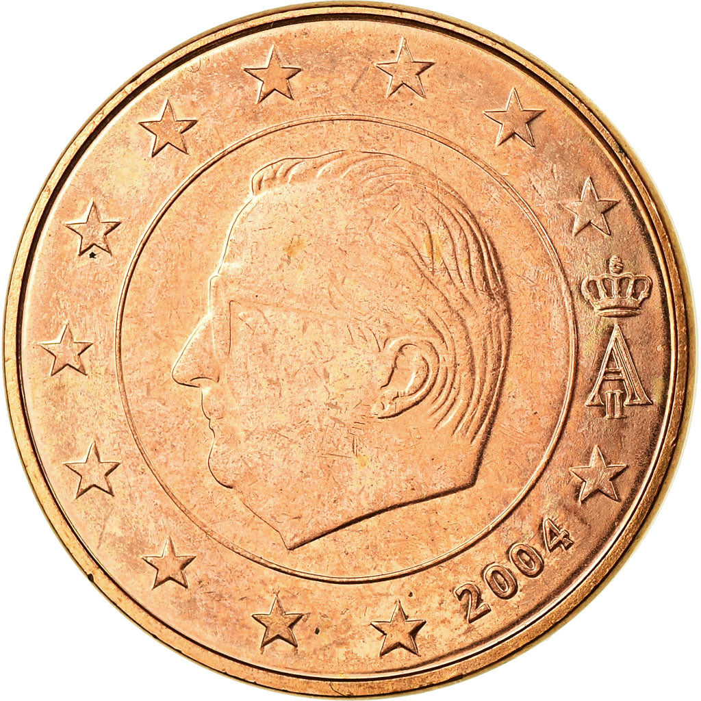 België, 5 Euro Cent, 2004, ZF, Copper Plated Steel, KM:226