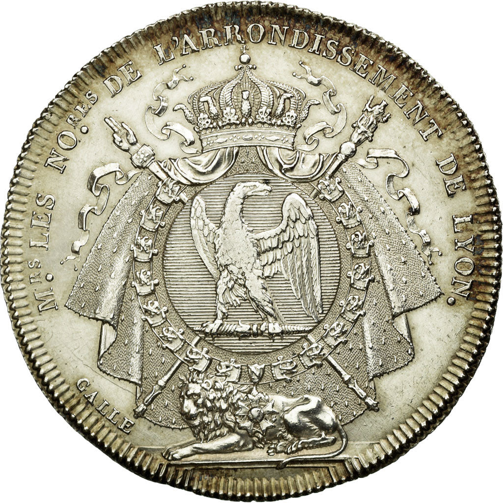 France, Token, Notary, 1805, MS(60-62), Silver, Lerouge:169
