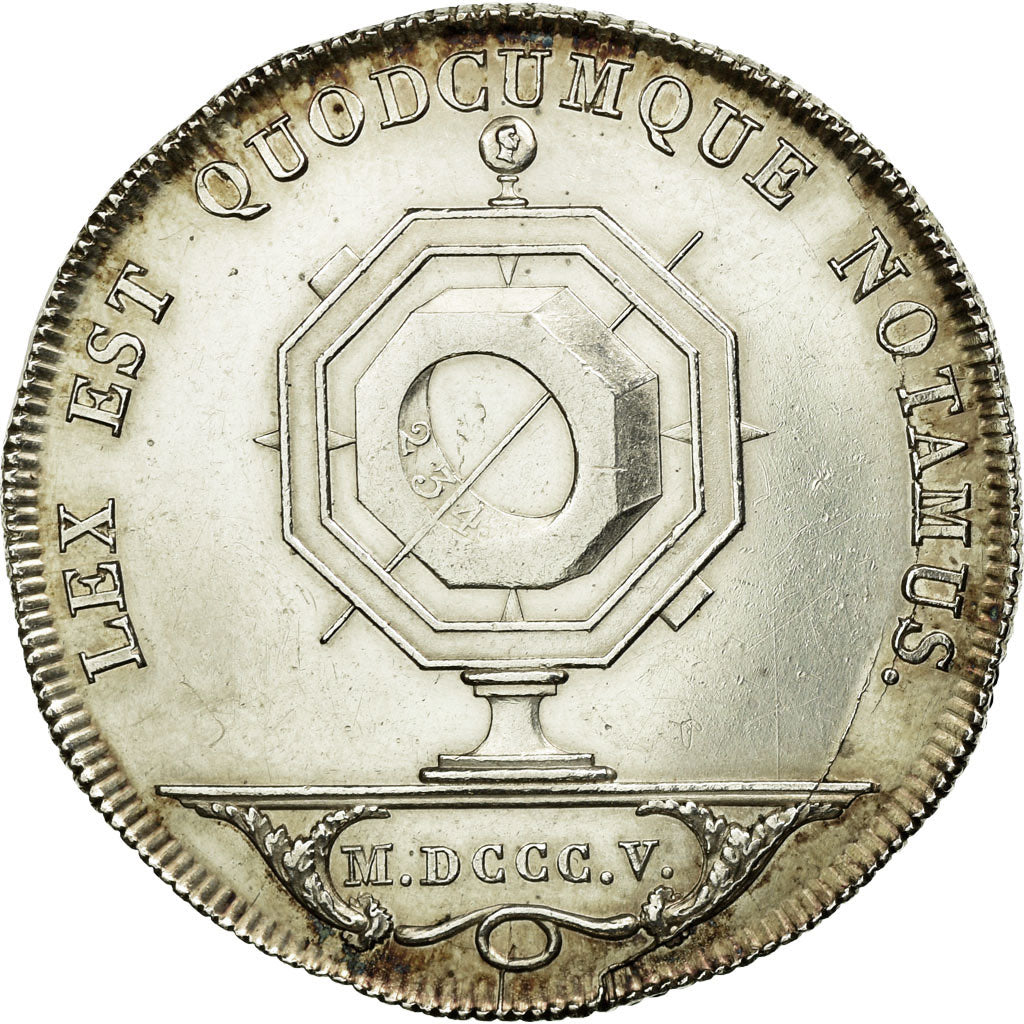 France, Token, Notary, 1805, MS(60-62), Silver, Lerouge:169