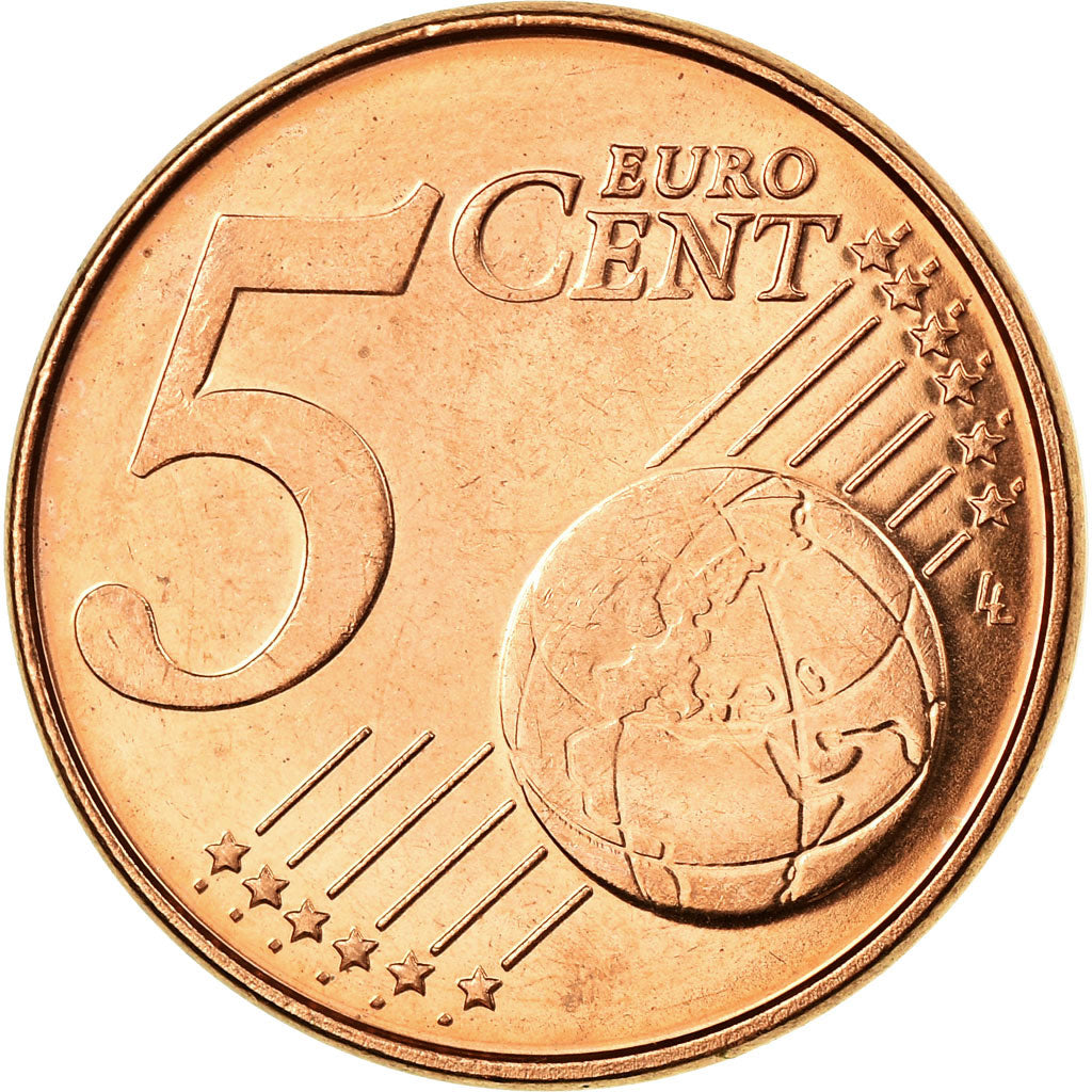 Bélgica, 5 Euro Cent, 2005, AU(55-58), Aço Cromado a Cobre, KM:226