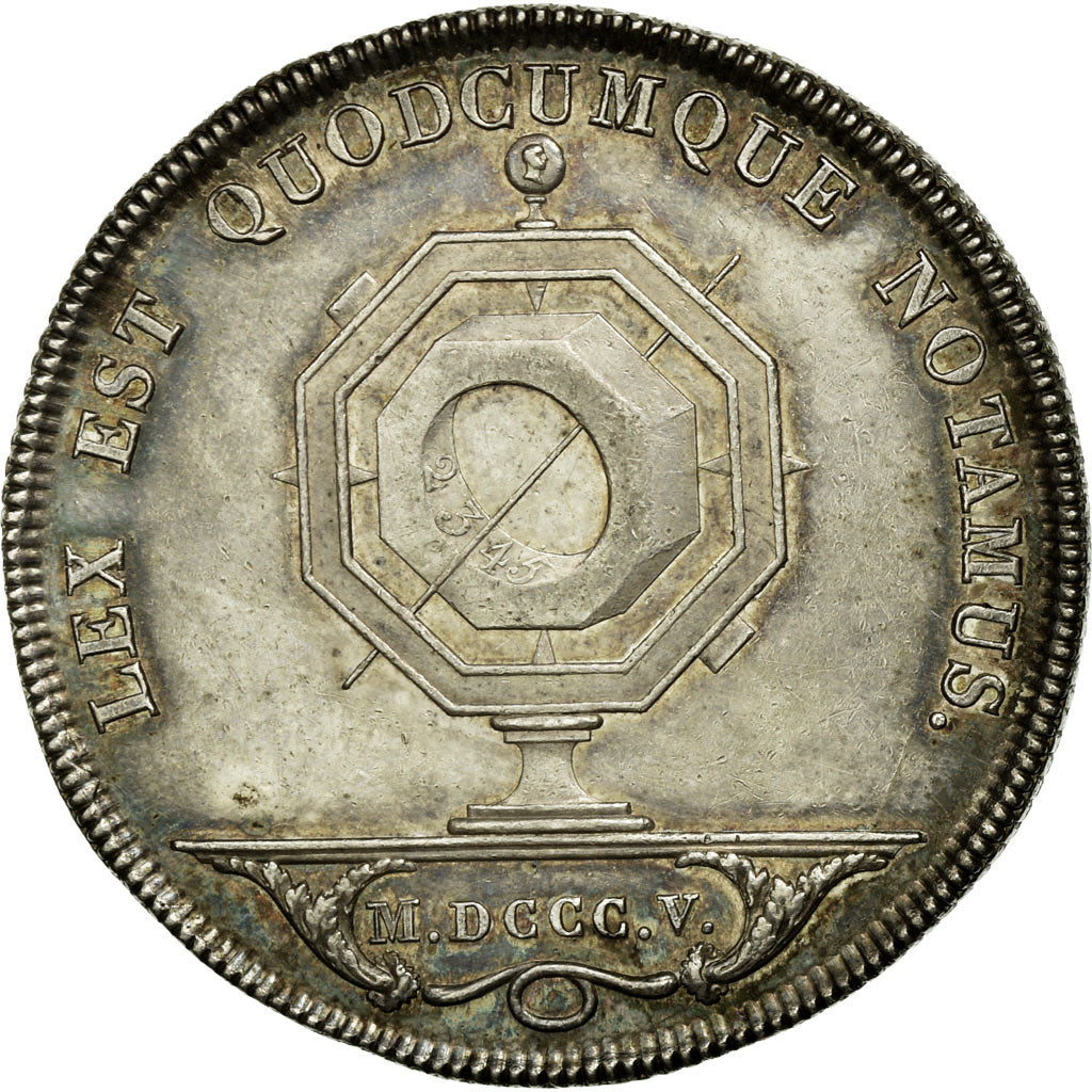 France, Token, Notary, 1805, MS(60-62), Silver, Lerouge:169