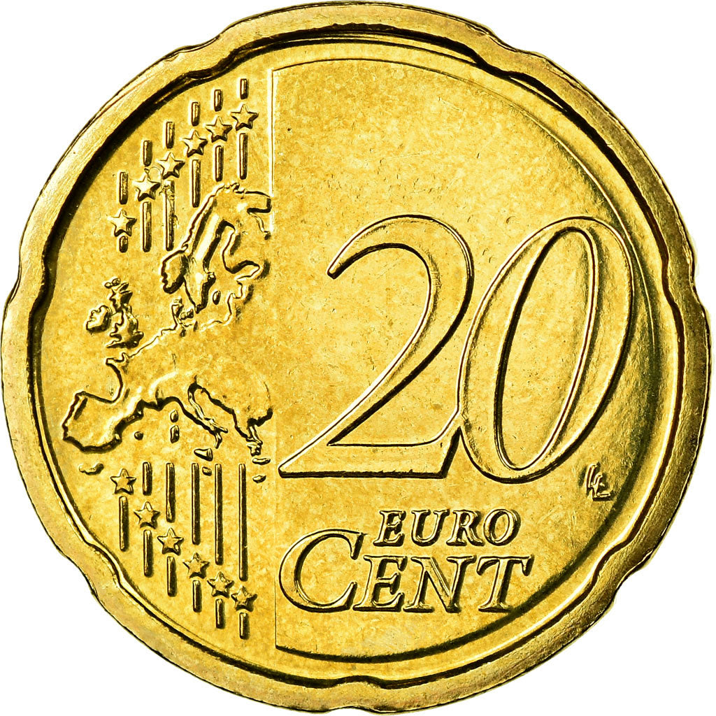 Bélgica, 20 Euro Cent, 2007, EBC, Latón, KM:243