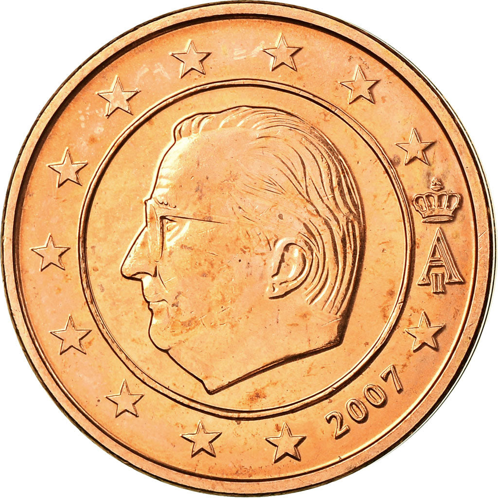 België, 2 Euro Cent, 2007, PR, Copper Plated Steel, KM:225