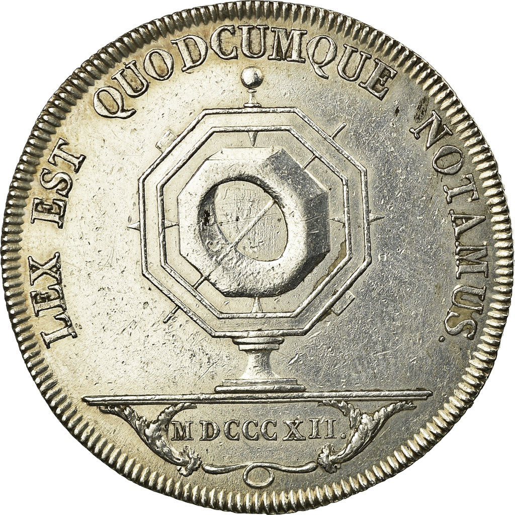 France, Token, Restauration, Notaires de Lyon, 1812, AU(55-58), Silver
