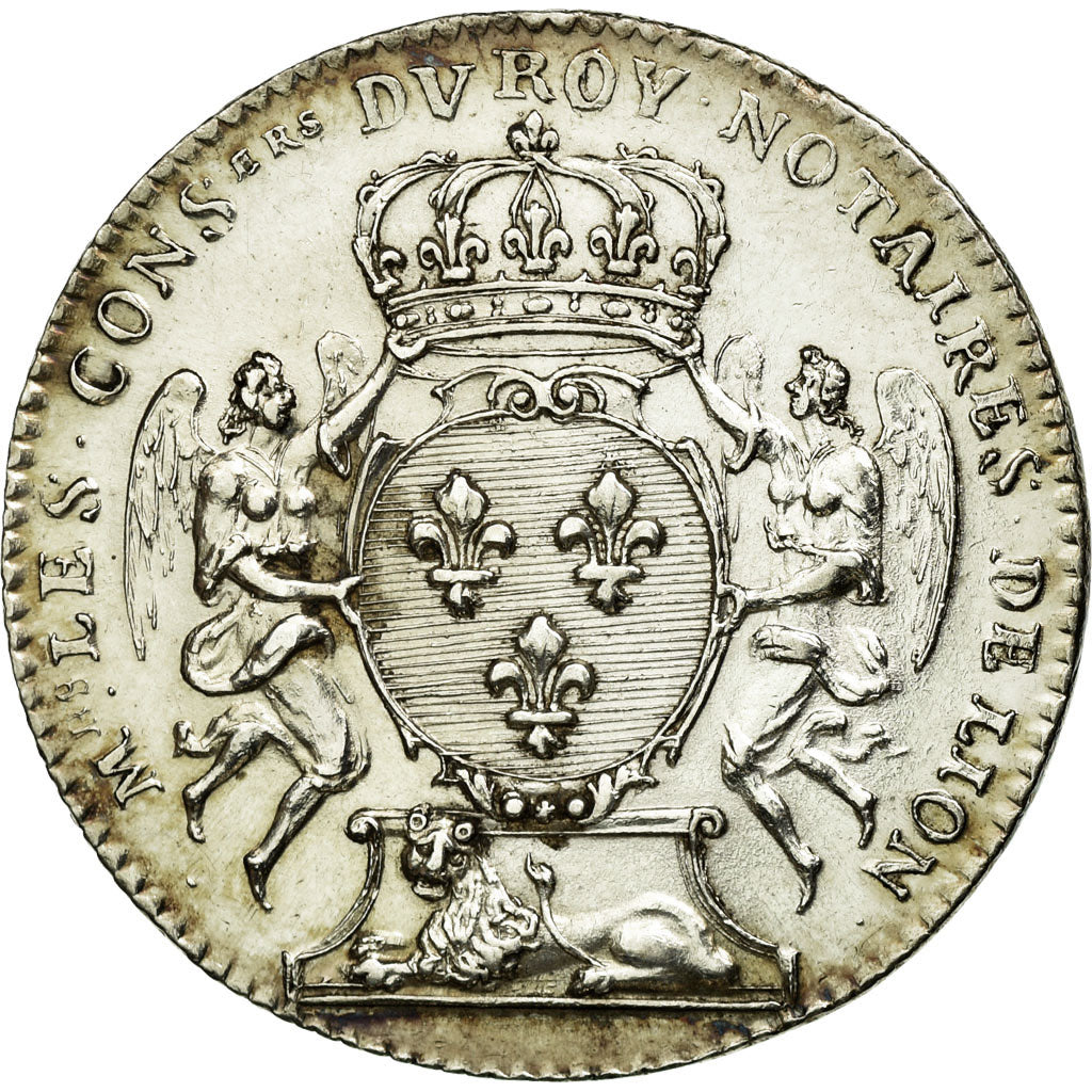 France, Token, Notary, 1715, MS(63), Silver, Lerouge:167