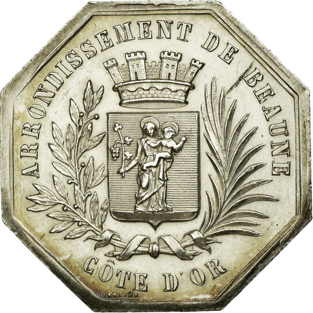 France, Token, Notary, MS(63), Silver, Lerouge:38