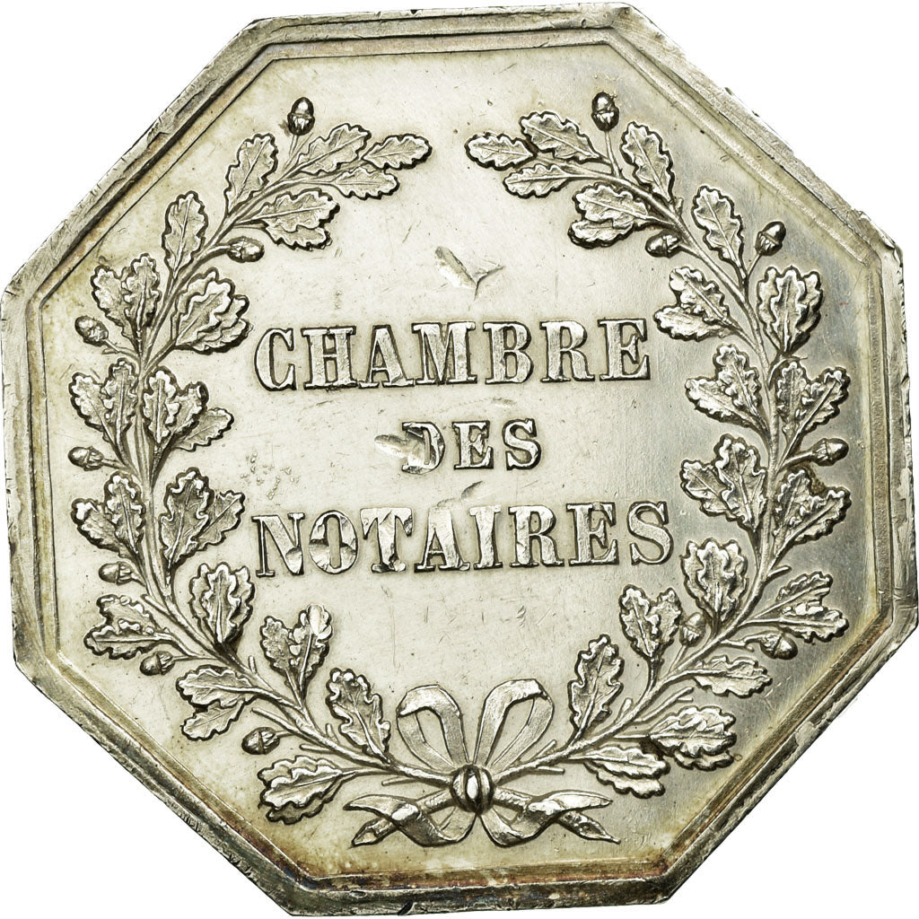 France, Token, Notary, MS(63), Silver, Lerouge:38