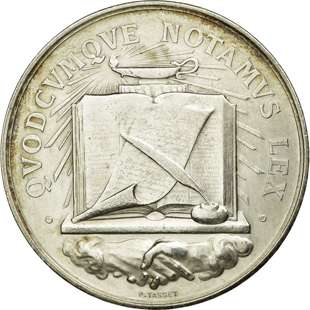 France, Token, Notary, MS(60-62), Silver, Lerouge:20