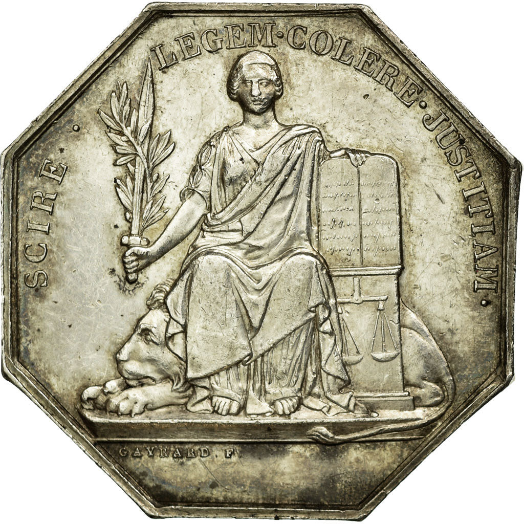 France, Token, Notary, AU(50-53), Silver, Lerouge:29