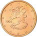 Finnland, 2 Euro Cent, 2006, VZ, Copper Plated Steel, KM:99