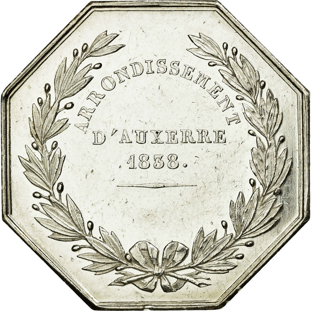 France, Token, Notary, 1838, MS(63), Silver, Lerouge:27