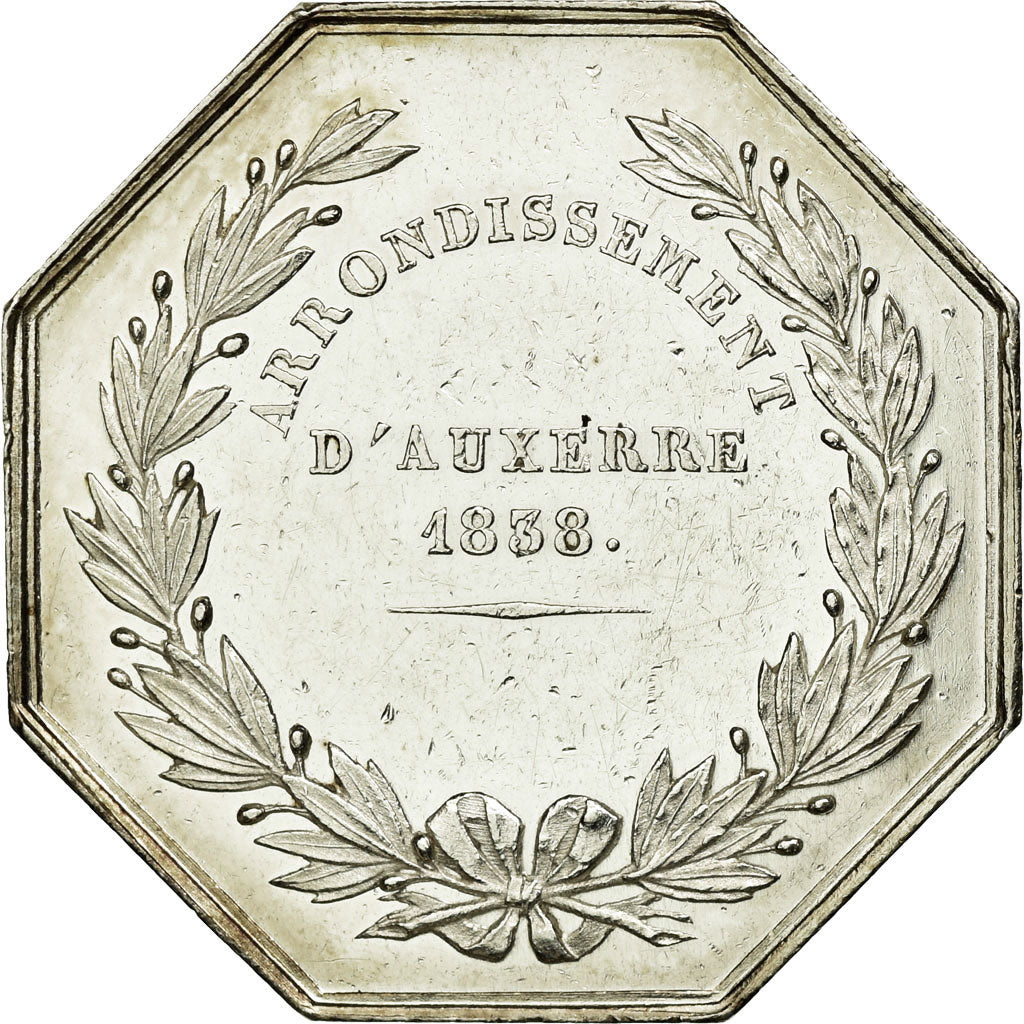 France, Token, Notary, 1838, MS(60-62), Silver, Lerouge:27