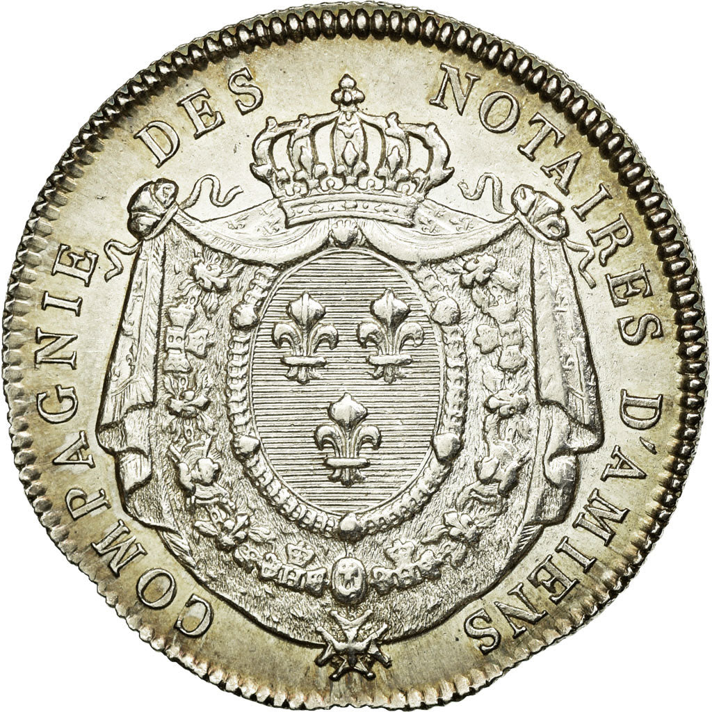 France, Token, Notary, 1816, MS(60-62), Silver, Lerouge:9
