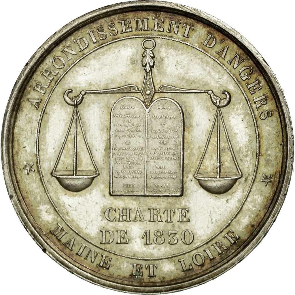France, Token, Notary, 1830, AU(50-53), Silver, Lerouge:18