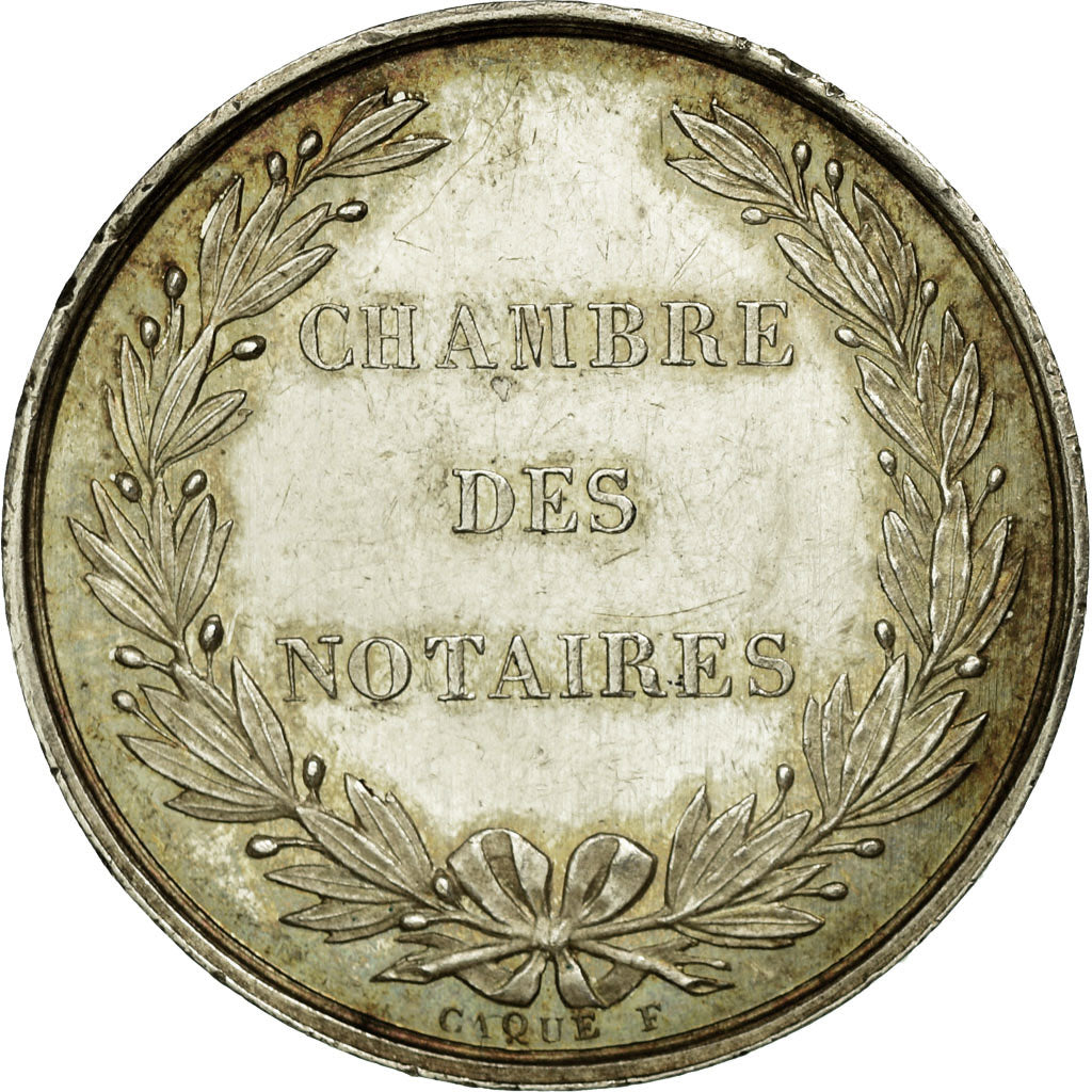 France, Token, Notary, 1830, AU(50-53), Silver, Lerouge:18