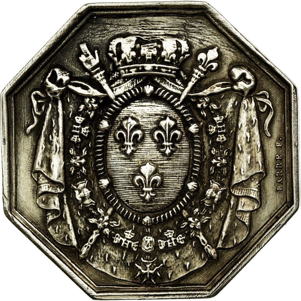 France, Token, Notary, 1827, MS(60-62), Silver, Lerouge:10